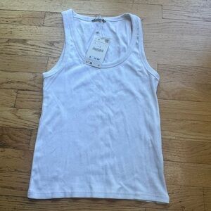 Zara White Tank Top